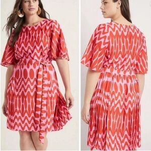 Eloquii Red and Pink Patterned Dress perfect for Valentine’s Day!! ❤️❤️